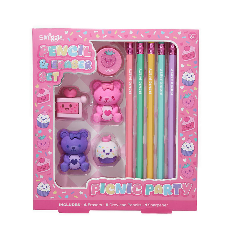

Smiggle Super Speed Pencil & Eraser Set - IGL470153PNK