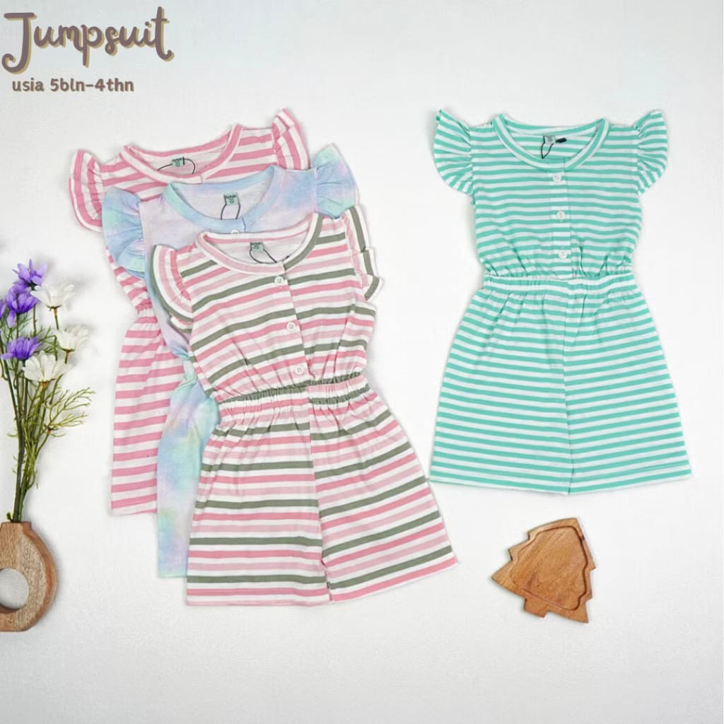 LITTLE BARI - Kelvin Kids - Kelvin Jumpsuit - Baju Anak Perempuan Umur 1-4 tahun