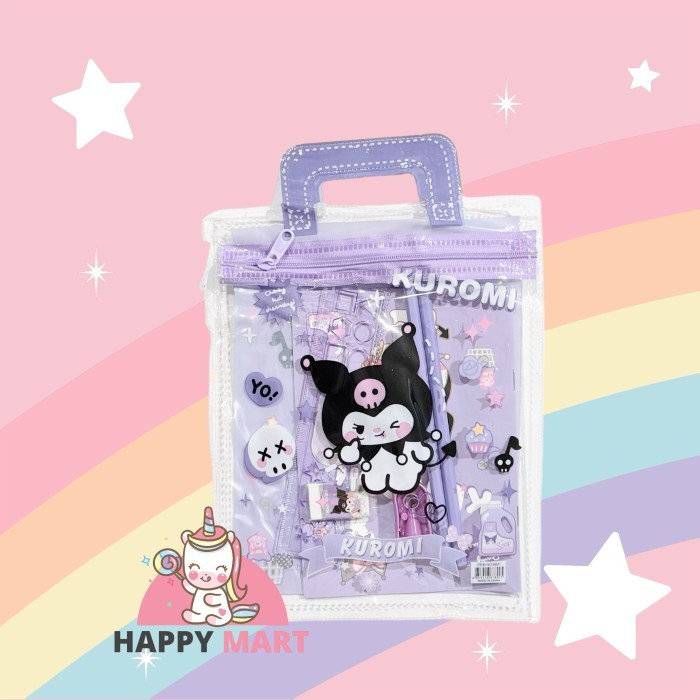 

Pensil set PLASTIK HANDLE motif kuromo / melody / cinnamoroll - Kuromi