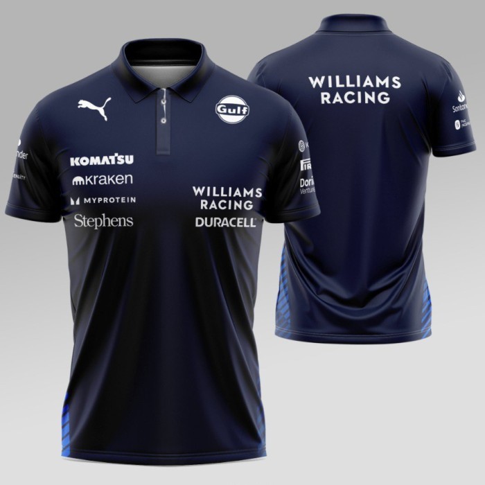 Kaos Polo Jersey F1 Williams Formula One Racing Team 2025