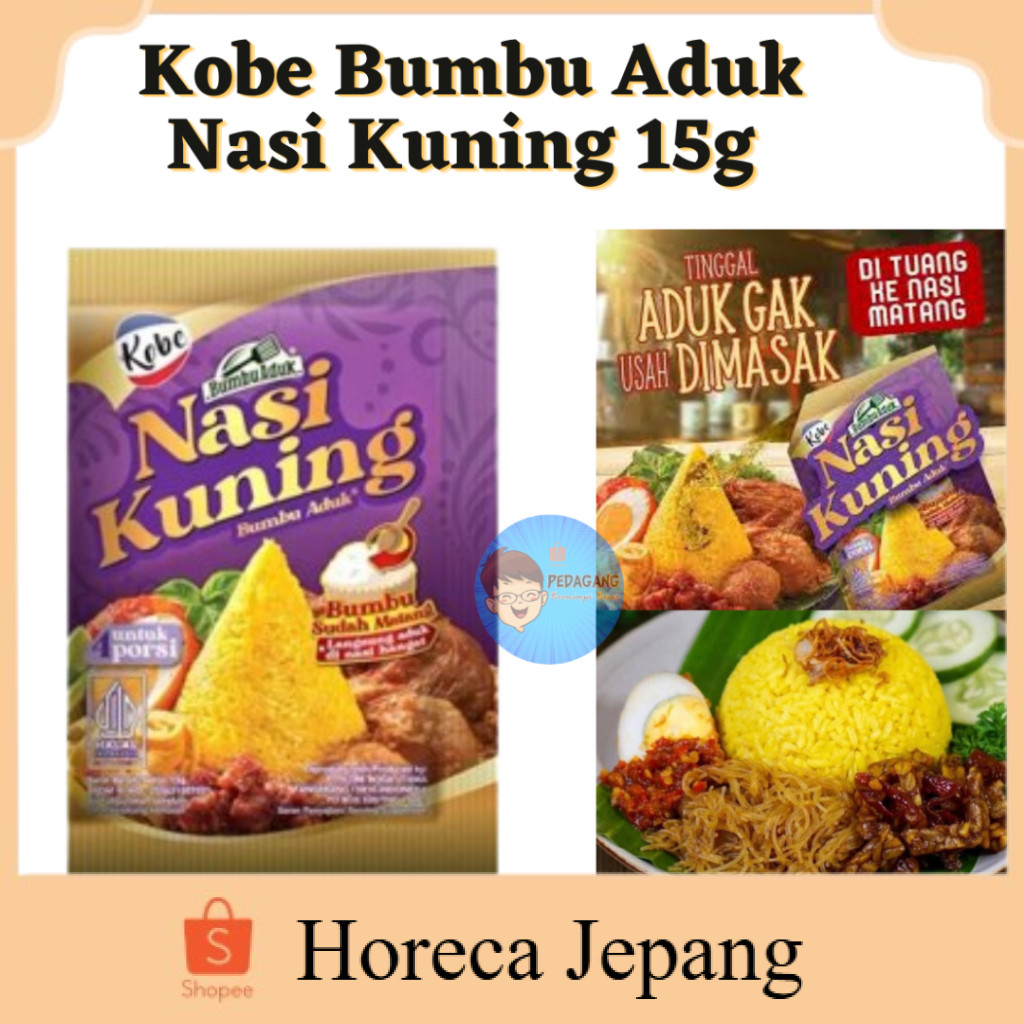 

Kobe Bumbu Nasi Kuning 15g isi 10 sachet / Kobe Nasi Kuning/ Kobe Bumbu Aduk Nasi Kuning