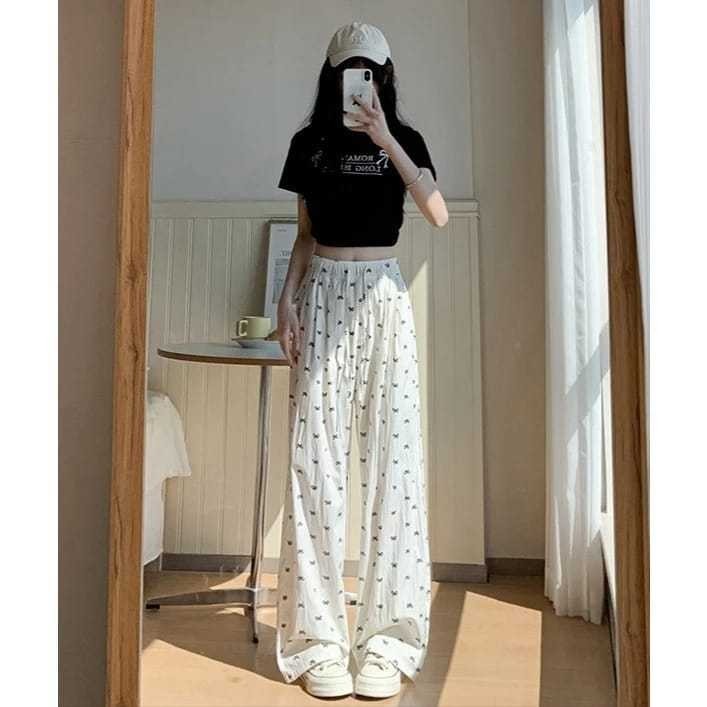 T33  - RJD CELANA KULOT CASANDRA MOTIF PITA KEKINIAN 2025 / KULOT IVY COQUETTE RIBBON PANJANG SNOW R