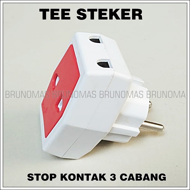 Steker Cabang 3 Model T 271 Colokan Cok Cabang 3 Model Datar Stop Kontak Terminal Listrik