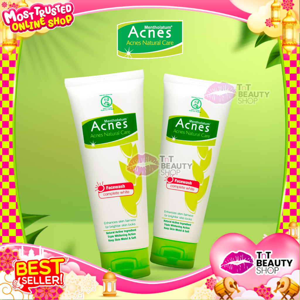 Acnes Face Wash Complete White 100 gr | 50 gr Pembersih Wajah | Facial Wash | TnT Beauty Shop