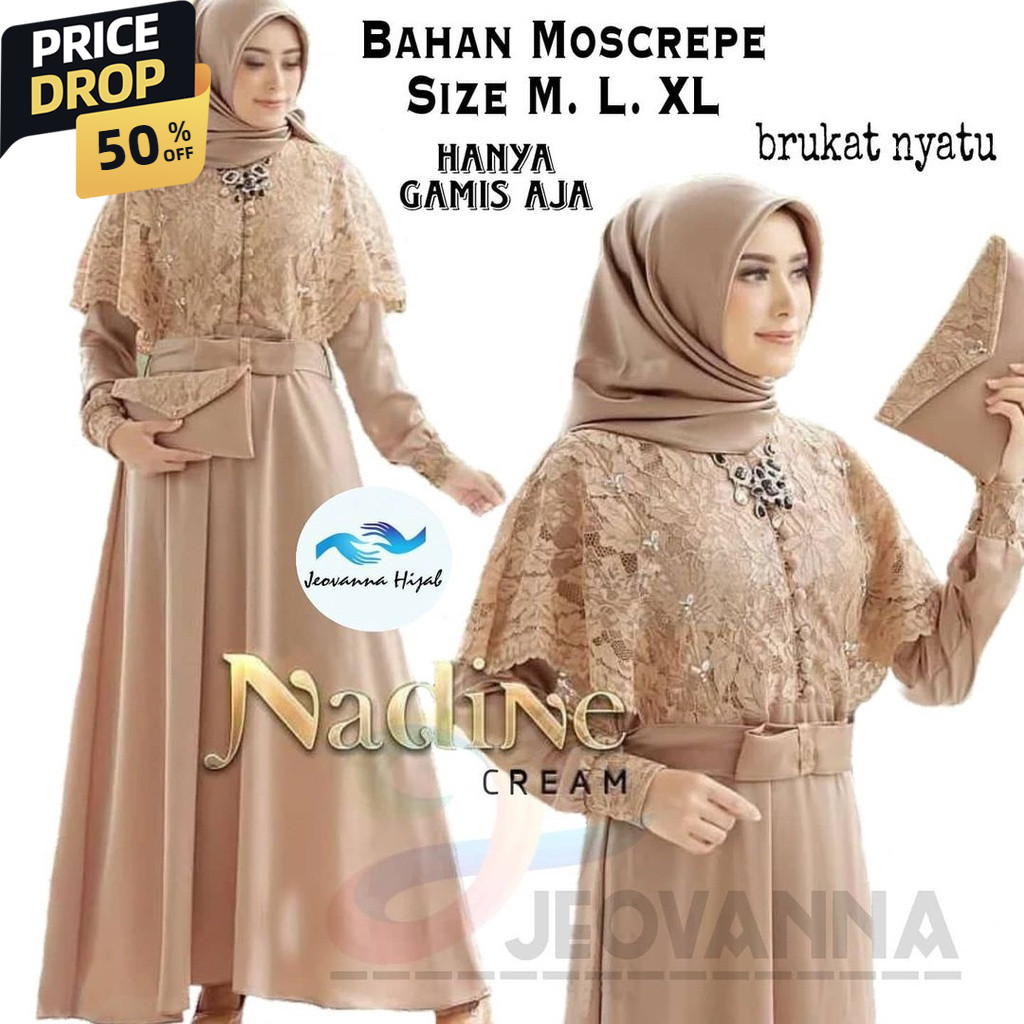 Gamis Brokat Lebaran 2025 Model Gamis Terbaru - Gamis Brokat Lebaran Terlaris DISKON (GBN1)