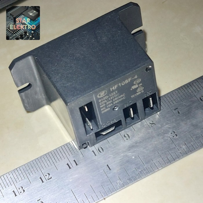 DnG27 HF105F-012D-4 5Pin 5P 5 Pin Relay Relai 1ZS 012D-1ZST JQX HF 12V Coil 12VDC DC 12 Volt HF105F-
