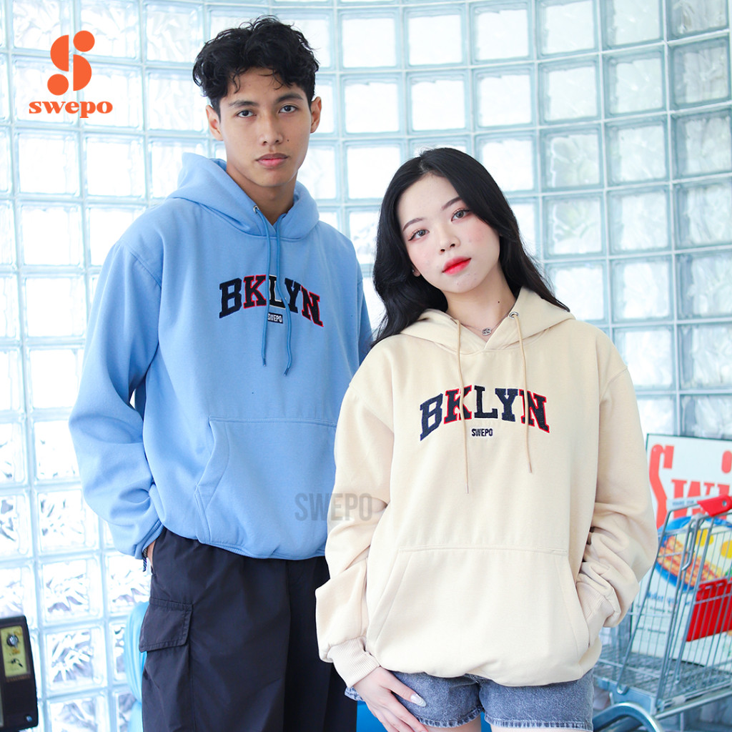 [BEST DEALS] SWEPO Hoodie Jumper BKLYN (Bordir) Size M-XXL (Pria & Wanita)