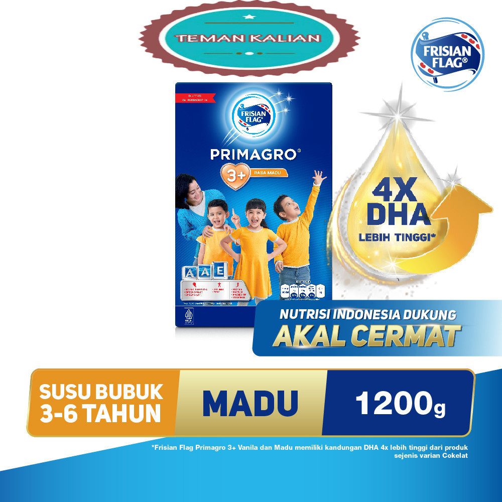 Frisian Flag Primagro 3+ Madu 1200 gr Susu Formula Pertumbuhan Anak - 1 Pcs