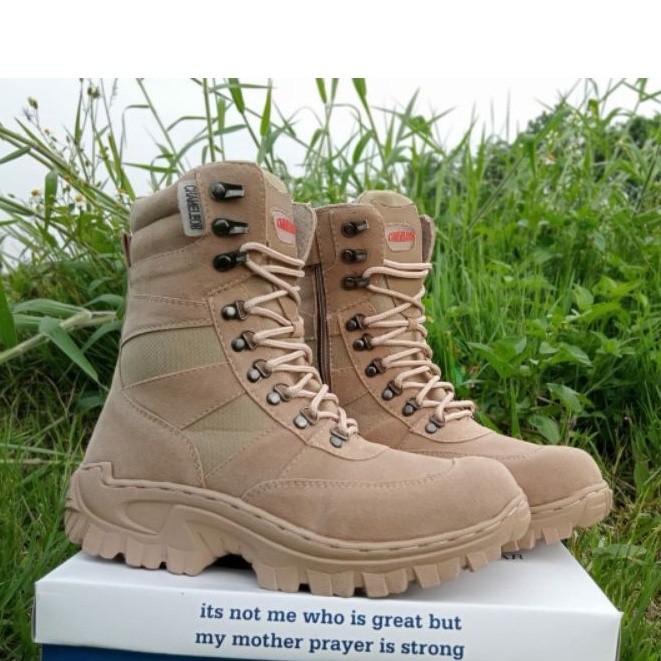 (LEGIO) Sepatu  Safety Boots Pdl Tactical 511 cream sepatu lapangan, anti slip