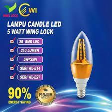 <KSE> LAMPU LED WING LOCK CAPSUL 5W E14/ E27/ EMICO