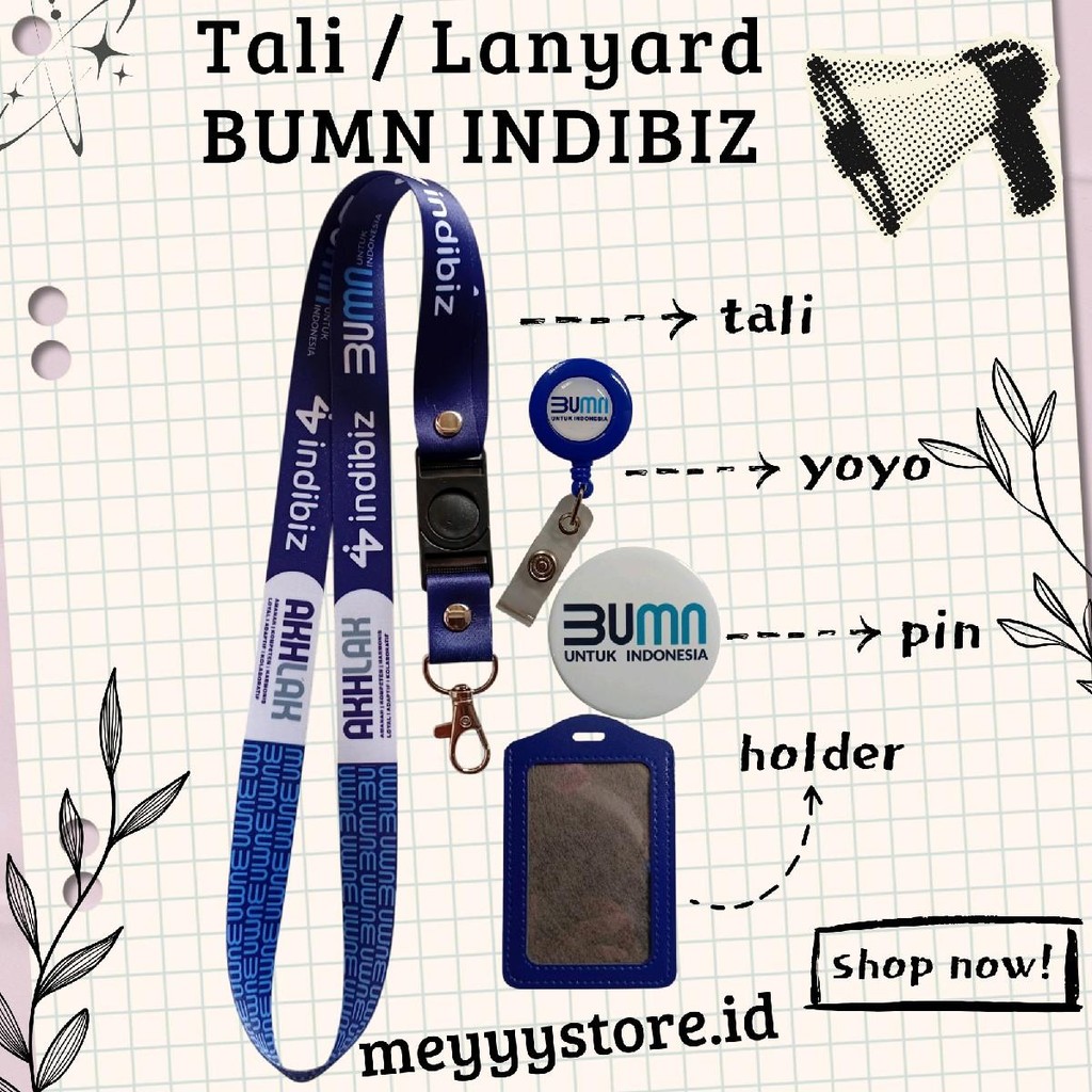 

READYYY Tali Gantungan ID CARD / Lanyard BUMN INDIBIZ [STOCK MELIMPAH] Termurahhh Harga Grosir!