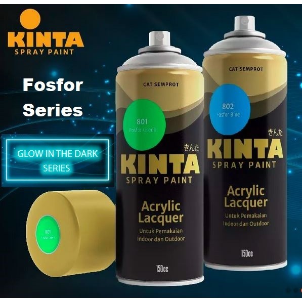Cat Semprot pilox KINTA GLOW IN THE DARK pilok fosfor paint aerosol
