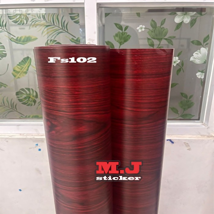 stiker lemari wallstiker dinding lemari meja dapur sticker vinyl kayu - fs102