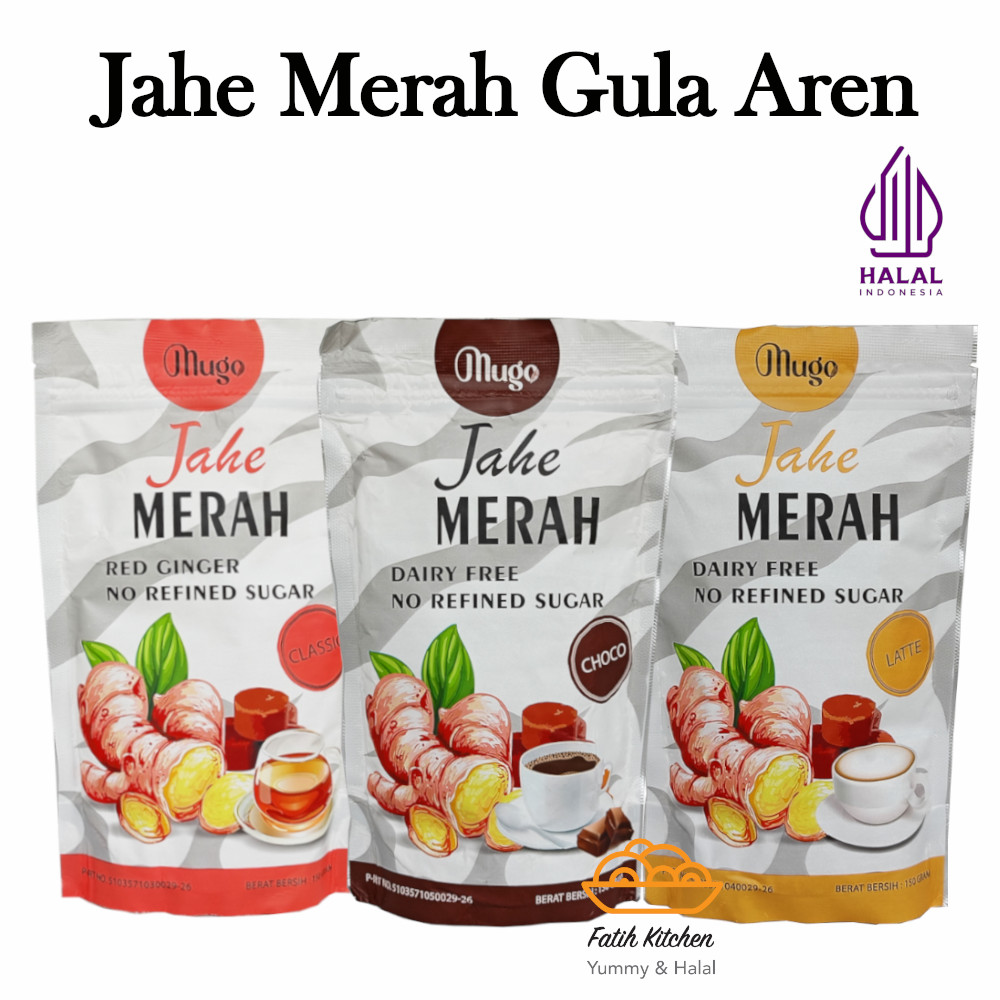 

MUGO Jahe Merah Gula Aren Murni Minuman Bubuk Instan Red Ginger Latte, Classic, Choco Halal