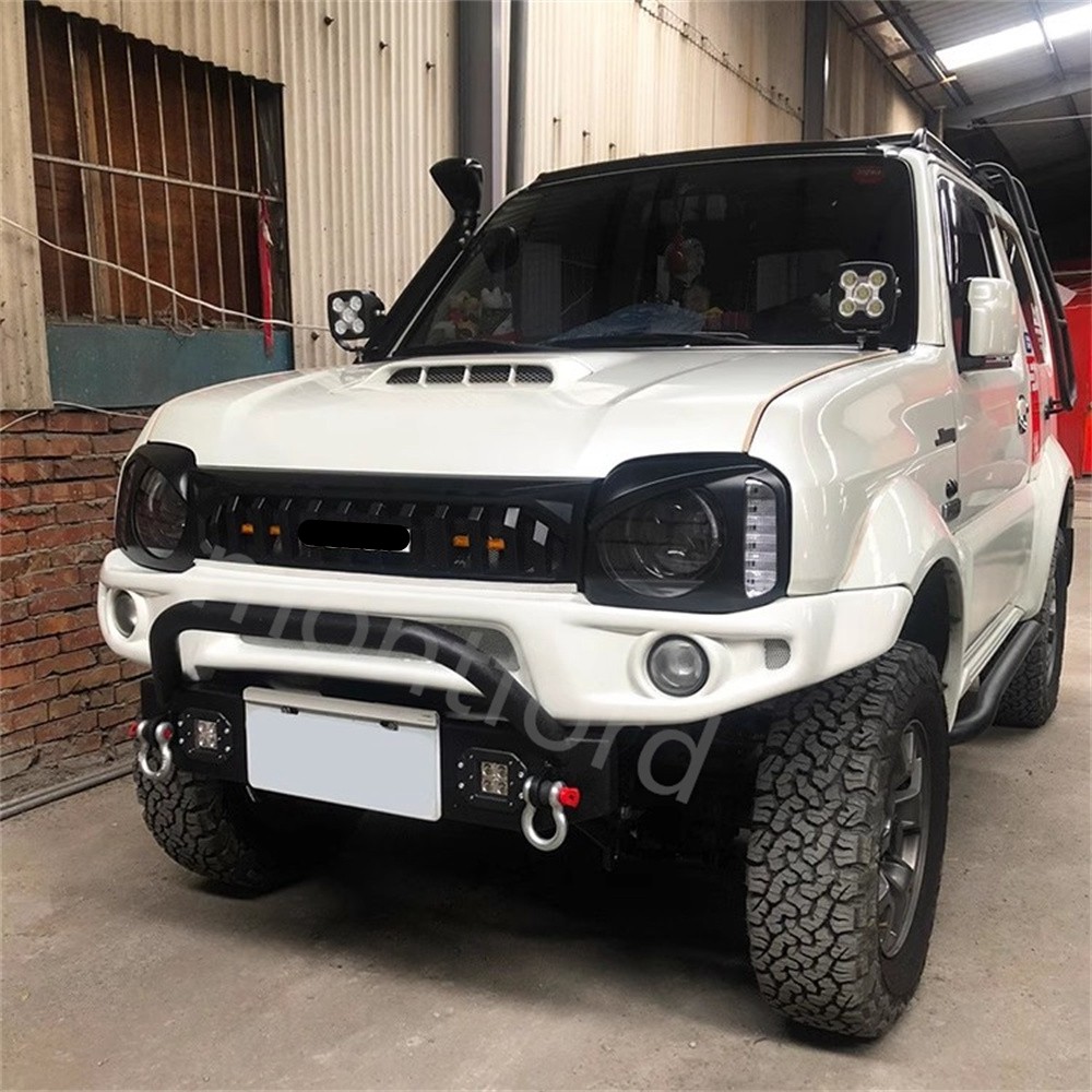 For Suzuki JIMNY JB43 2012-2018  Front Bumper Grill Mask Radiator Grille light cover led Car accesso