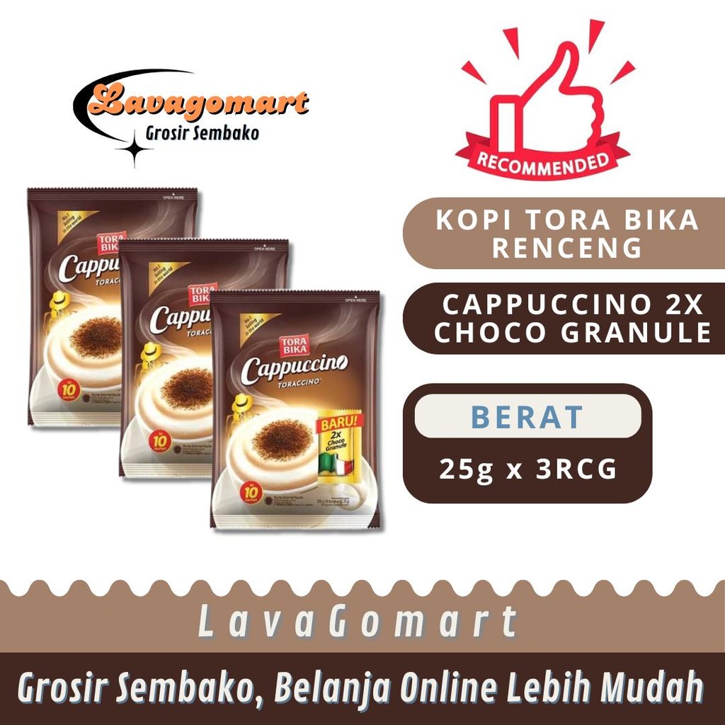 

KOPI TORABIKA CAPPUCINO EXTRA CHOCO GRANULE SACHET 25g - 3 RENCENG - LAVAGOMART - BANDUNG