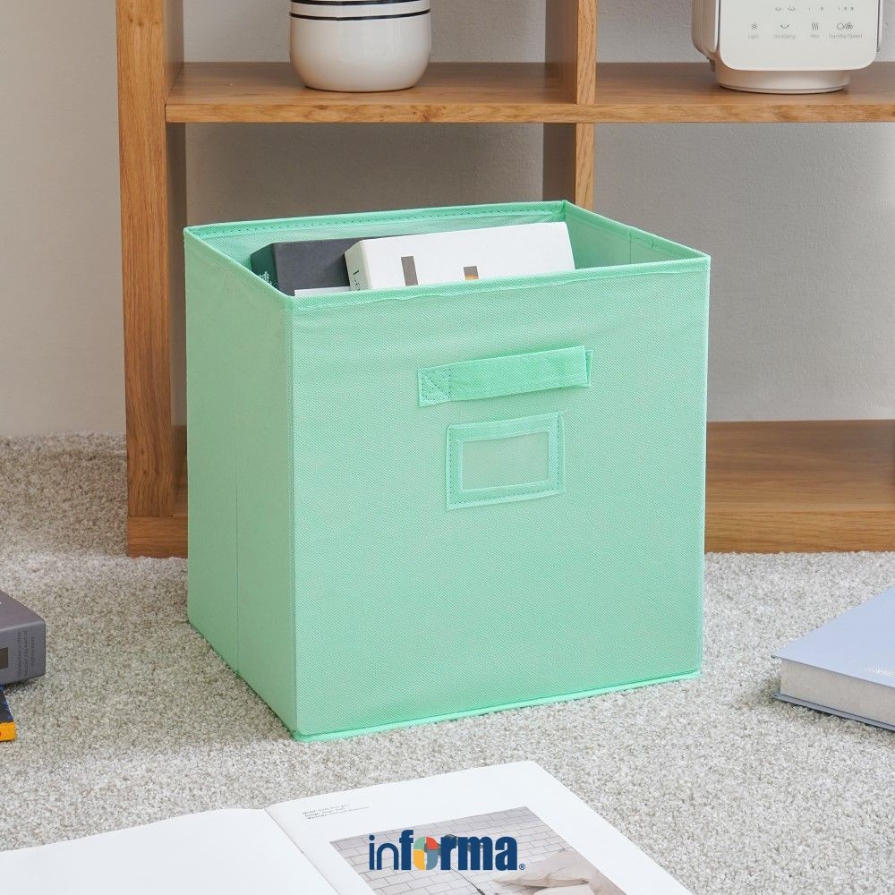 Informa 32x25x32 cm Kotak Penyimpanan Lipat - Hijau Kotak Serbaguna Wadah Simpan Storage Box Boks Or