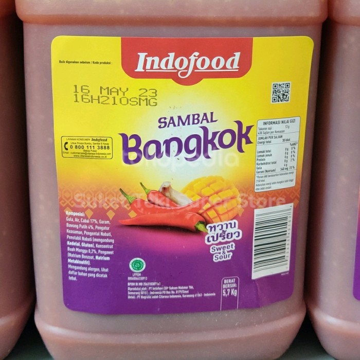 

Sambal Bangkok Indofood 5.7kg Best Seller READY Gojek