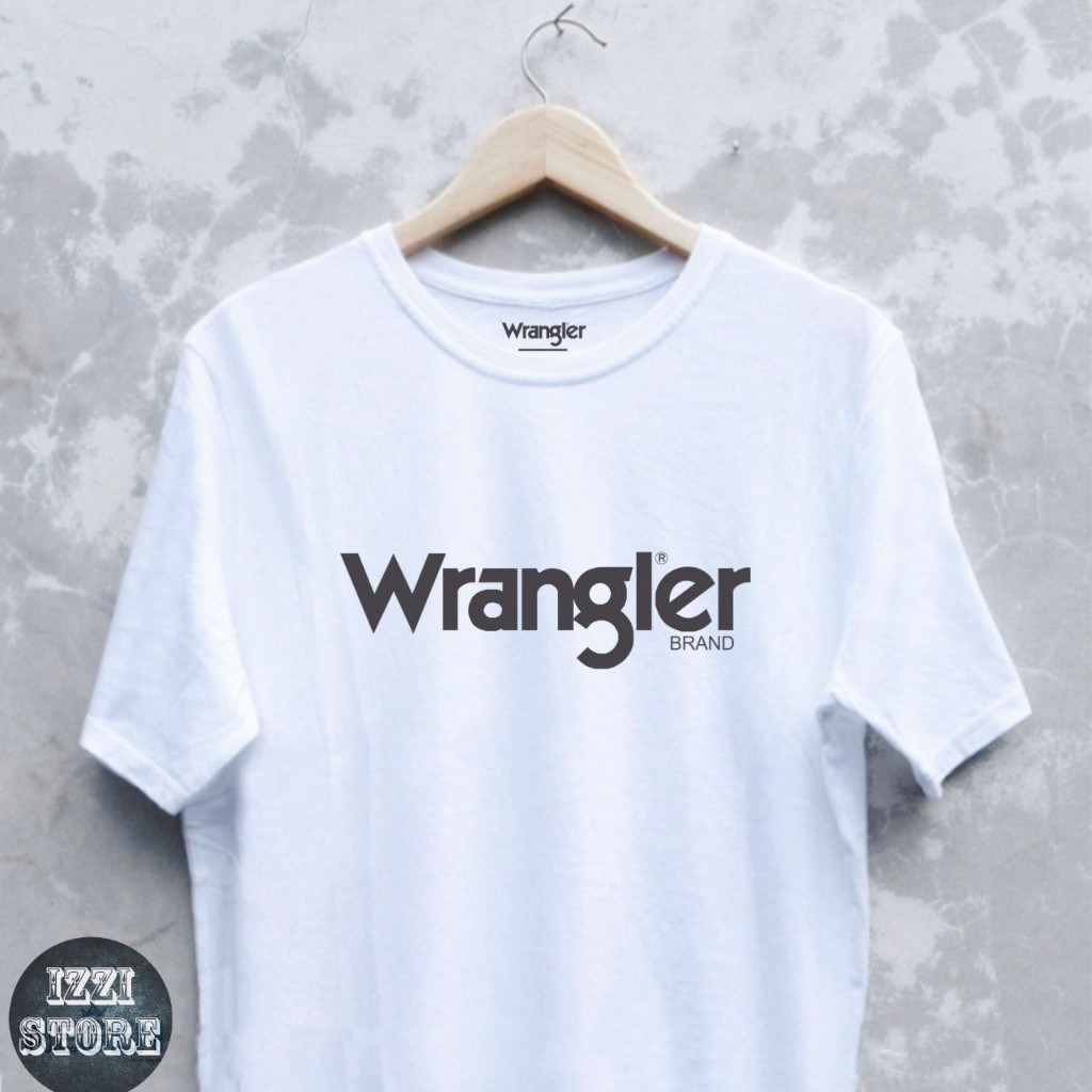 Kaos Pria Wrangler Original Katun Combed 24s Baju Distro Branded Premium Oblong Wanita Jumbo