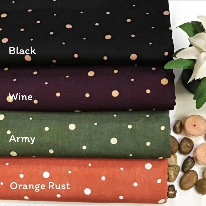 "S.LN.S" - PASTI READY Baju Gamis Couple Ibu dan Anak Perempuan Bahan Katun Rayon Polkadot - WINE, 6