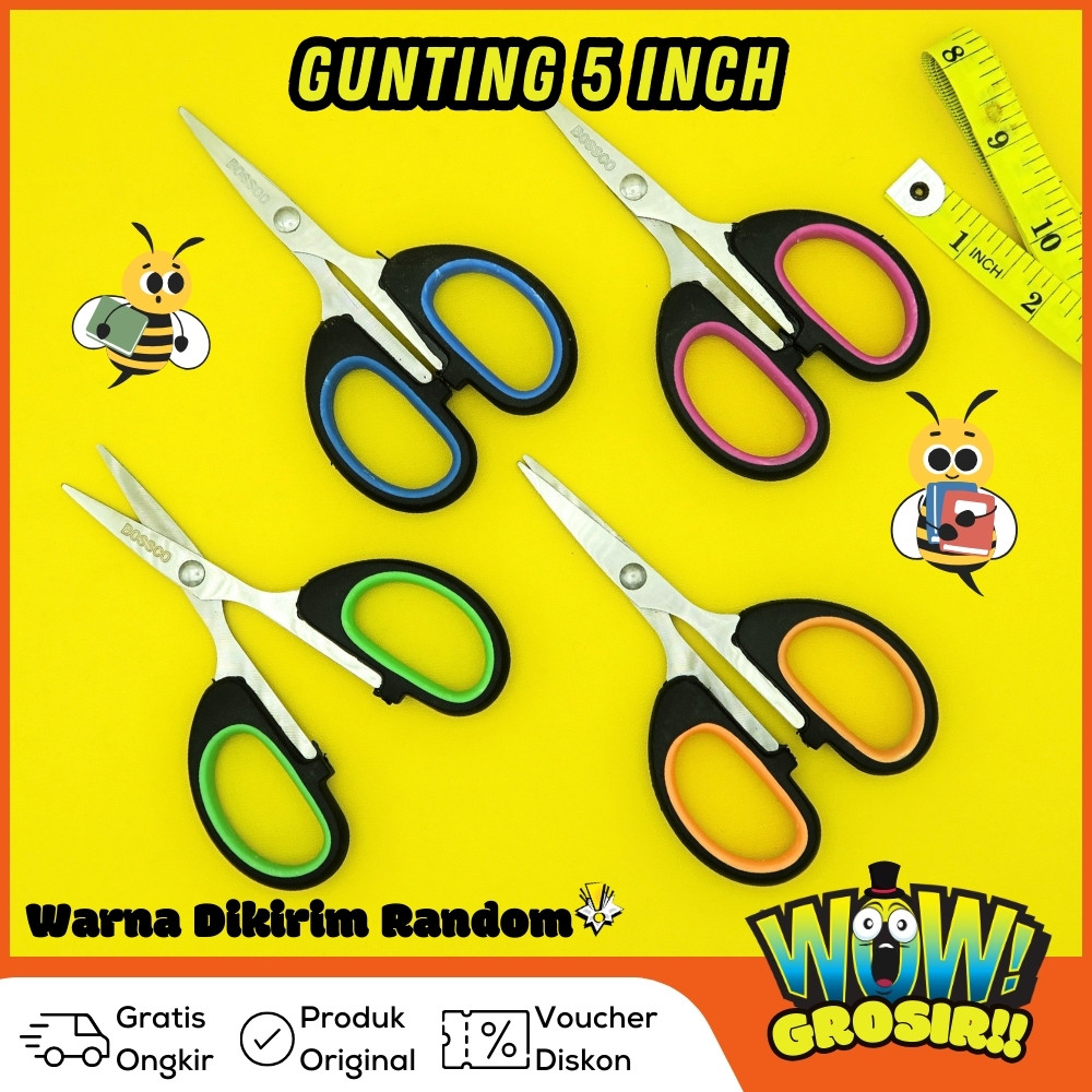 

1 lembar (12 pcs) Gunting Scissors BOSSCO B-664 5 inch
