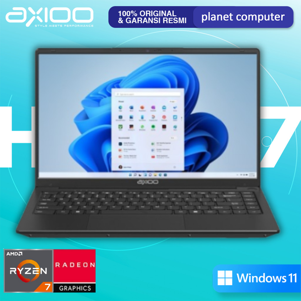 Axioo Hype 7 AMD X7-2 Ryzen 7 5825U RAM 8Gb/16Gb 512GB 14" FHD IPS ORI RESMI