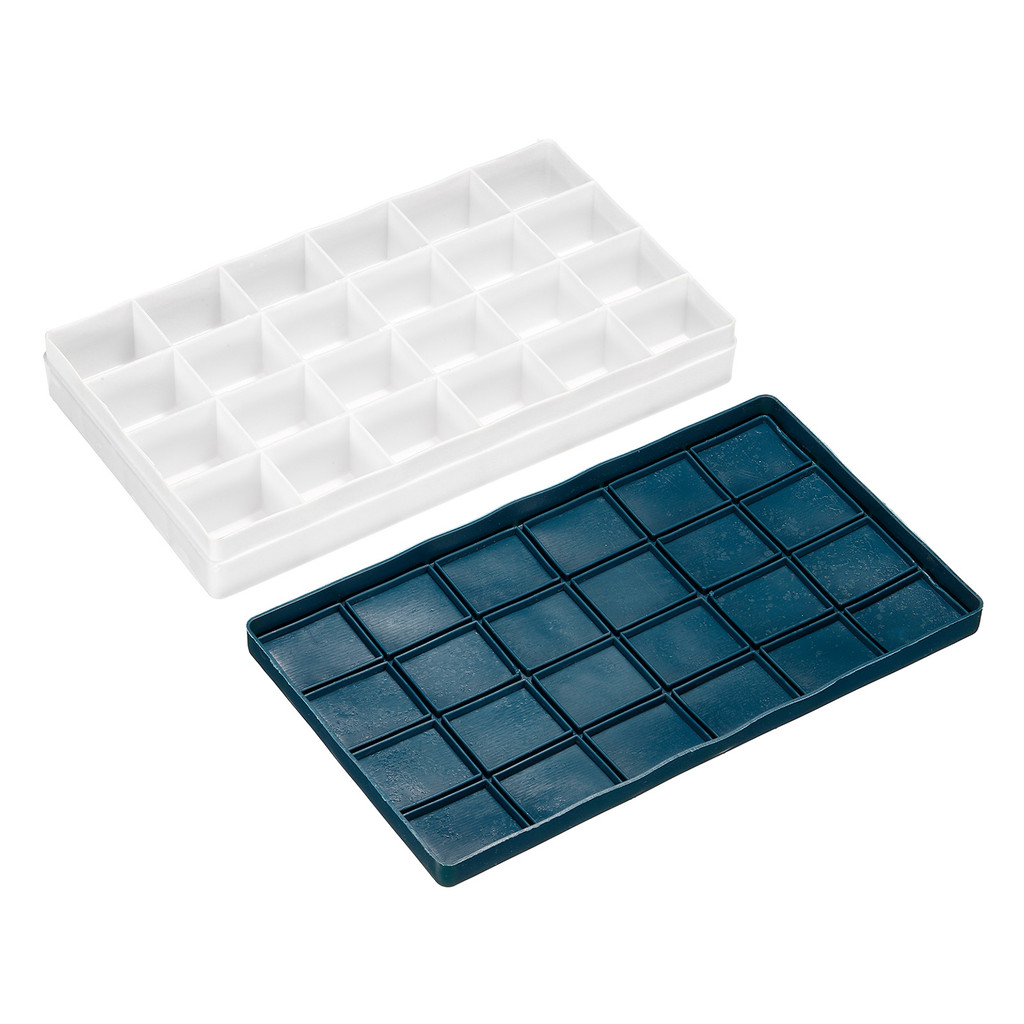 

1/2Pcs 10/12/24Grid Paint Palette Artist Paint Saver Palette Box Painting Storage Tray with Lid for Watercolor Gouache Oil Paint
