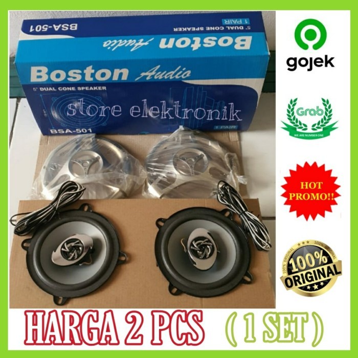 Boston Audio BSA - 501 Speaker Mobil 5 Inch Original Best Quality