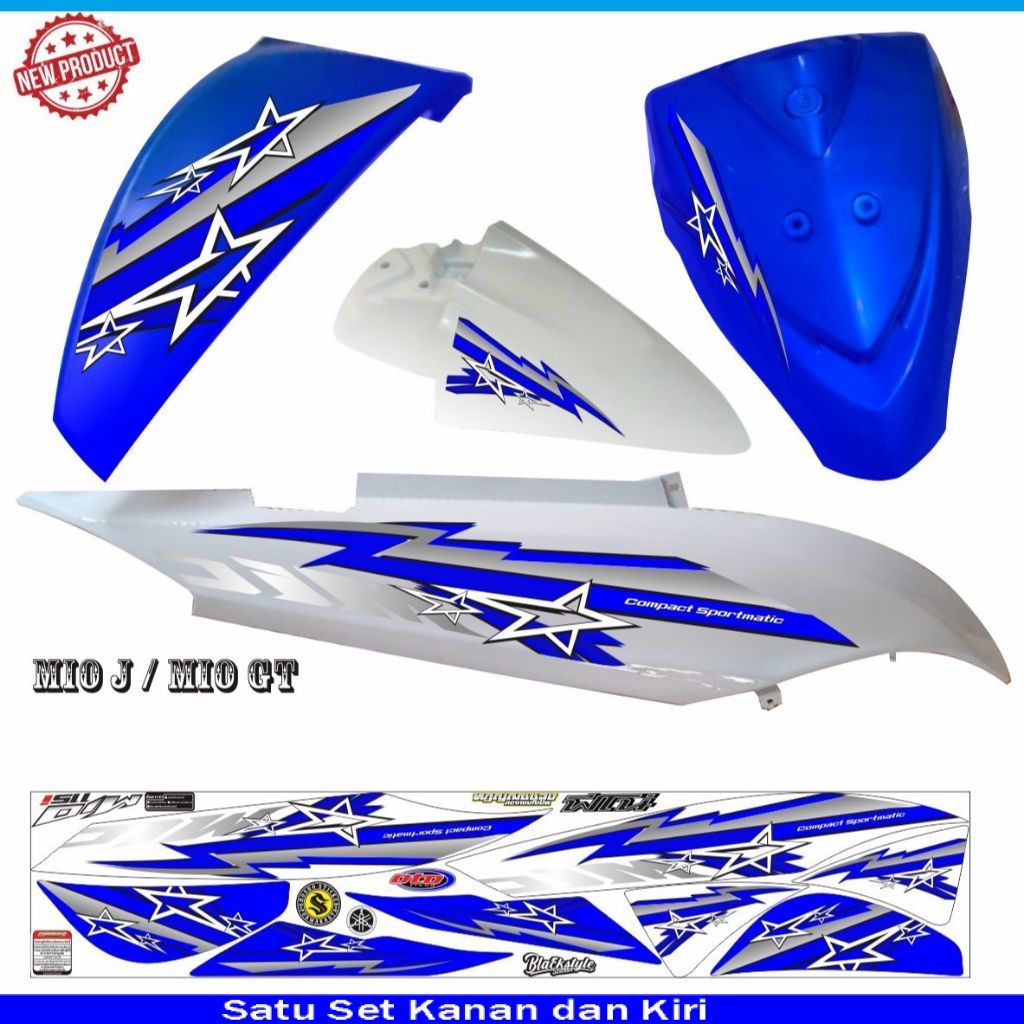 STIKER ALL MIO J MIO GT POLET SIMPLE STRIPING STIKER POLET MIO J Variasi racing