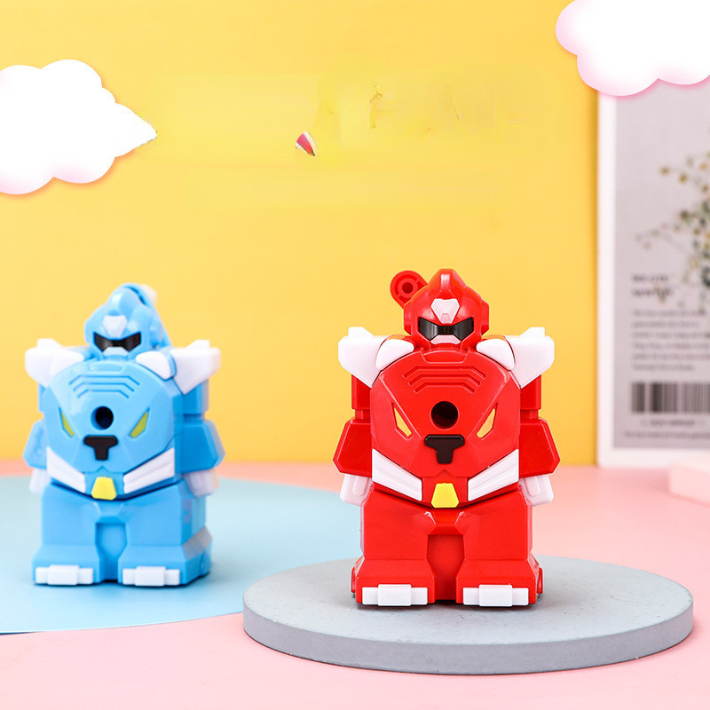 

1 Pc Pencil Knife Tools Delicate Cartoon Mechanical Person Hand Pencil Sharpener Student Supplies Children Gift