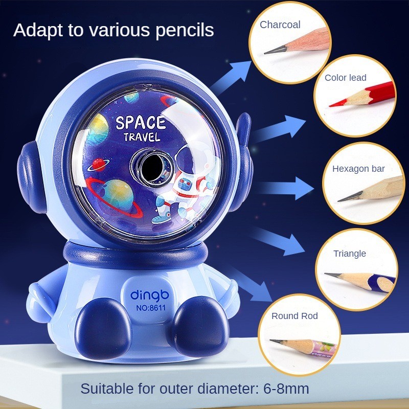 

1Pc Student Cartoon Hand Sharpener Astronaut Shape Sharpener Automatic Pencil Sharpener School Supplies Kawaii Stationery