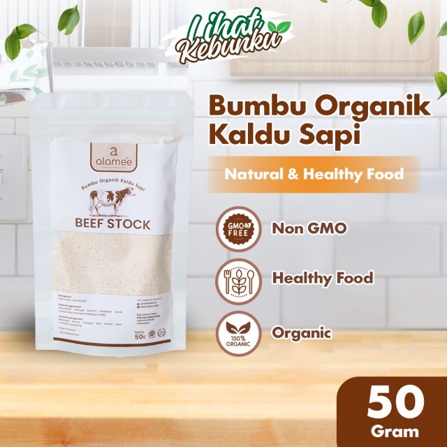 

ALAMEE Bumbu Kaldu Sapi NON MSG Organik Beef Powder Praktis Bubuk 50gr LIHAT KEBUNKU