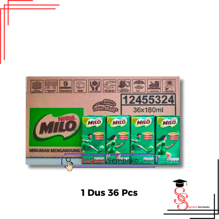 

Milo Activ Go Susu UHT 180ml - 1 Dus 36 Pcs