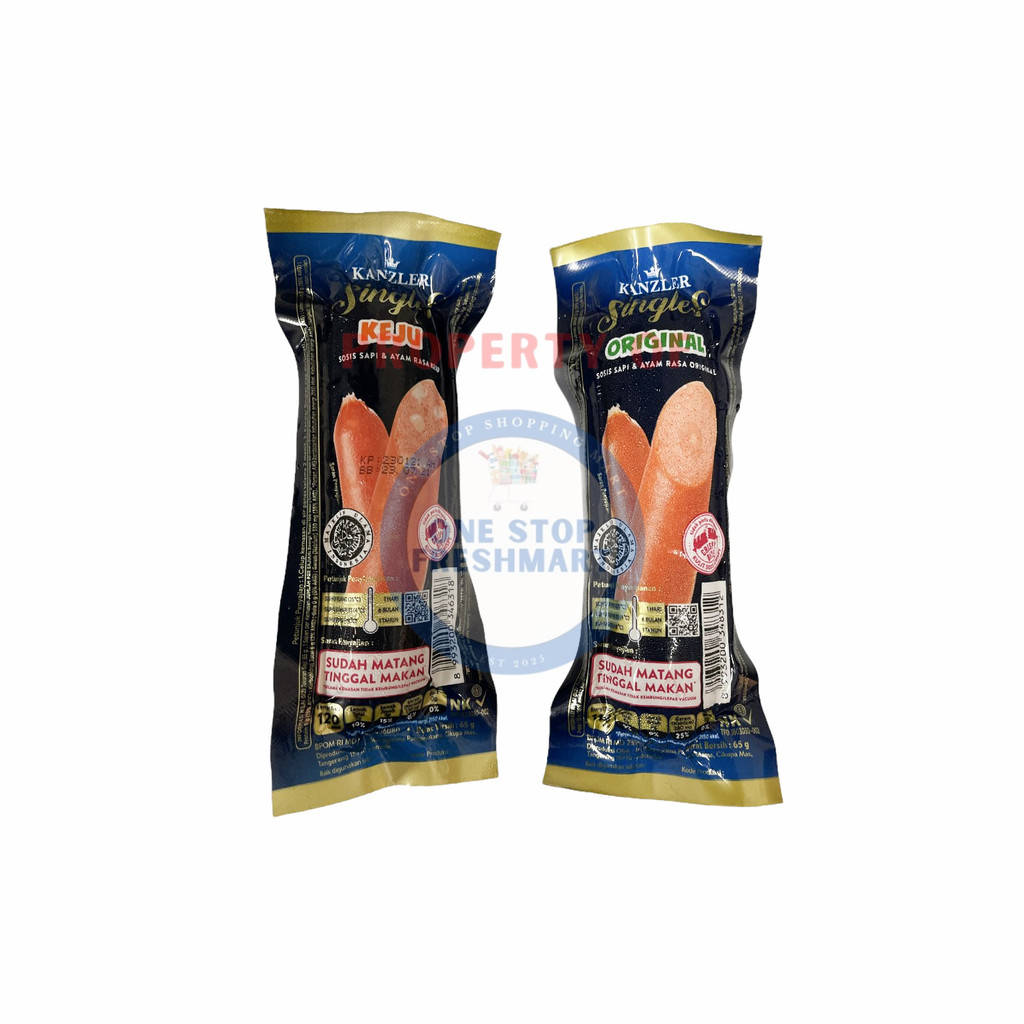 

KANZLER SOSIS SINGLES 65 GR / SOSIS KANZLER SINGLES 65GR (ORIGINAL-HOT-KEJU)