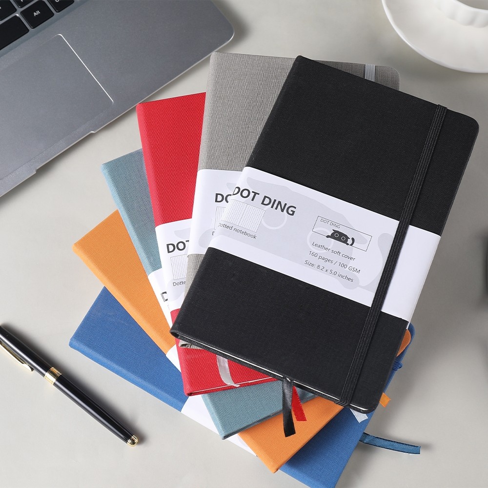 

【Dotding】Buku Catatan A5 Bullet Diary Plan Kain Hardcover 80 Sheets 100 GSM Saku Dalam Alat Tulis Sekolah dan Kantor perlengkapan sekolah A123