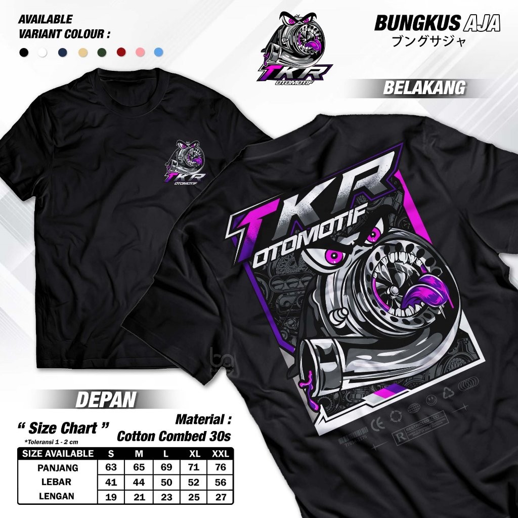 Kaos Jurusan TKR Teknik Kendaraan Ringan Otomotif Baju Seragam Sekolah Kejuruan Cotton Combed