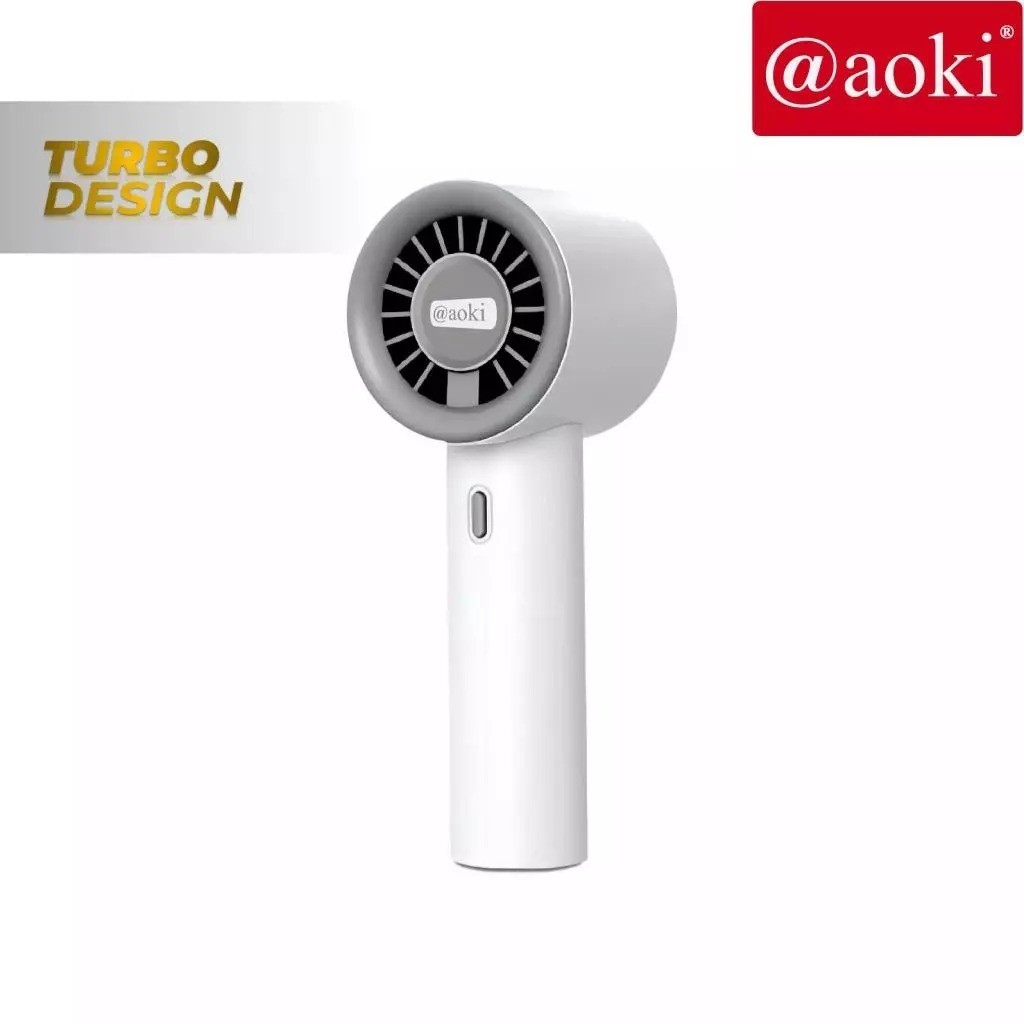[JMC] AOKI Kipas Mini Turbo – Angin Kencang, Hemat Daya, Baterai Awet – Portable, 3 Kecepatan, USB C