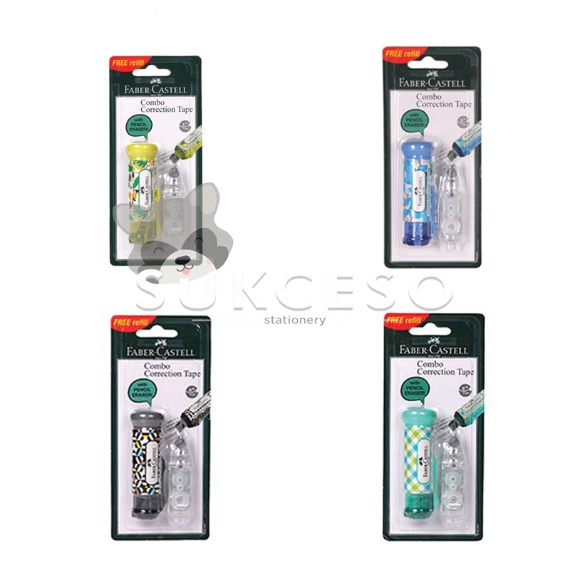

Faber Correction Tape Combo Refill + 1 Eraser / Correction Tape Murah Berkualitas