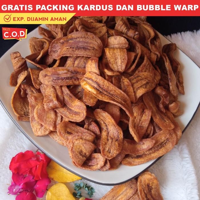 

keripik pisang oven 250 gram snack makanan ringan cemilan camilan jajanan kiloan grosir murah - pisang oven