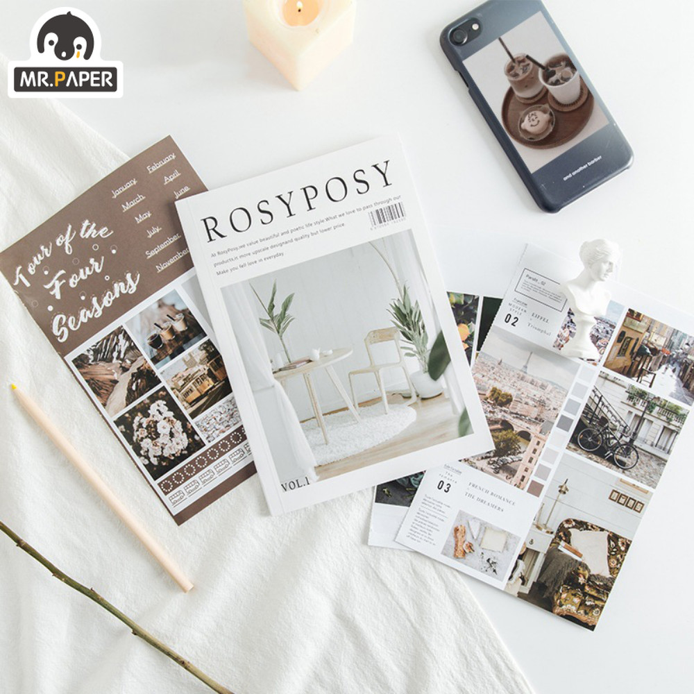 

Mr.Paper 3 Style Life Journal Stickers Handbook DIY Ins Style Plant Stickers Decoration Material Storage Book Stationery