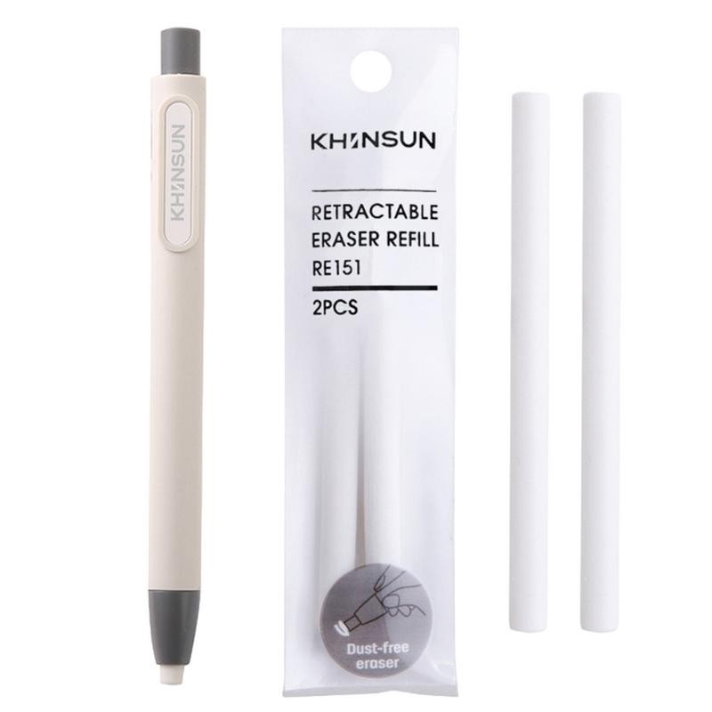 

Retractable Pencil Eraser Correction Supplies Pen Style Pencil Rubber Writing School Supplies Stationery for Children and Office
