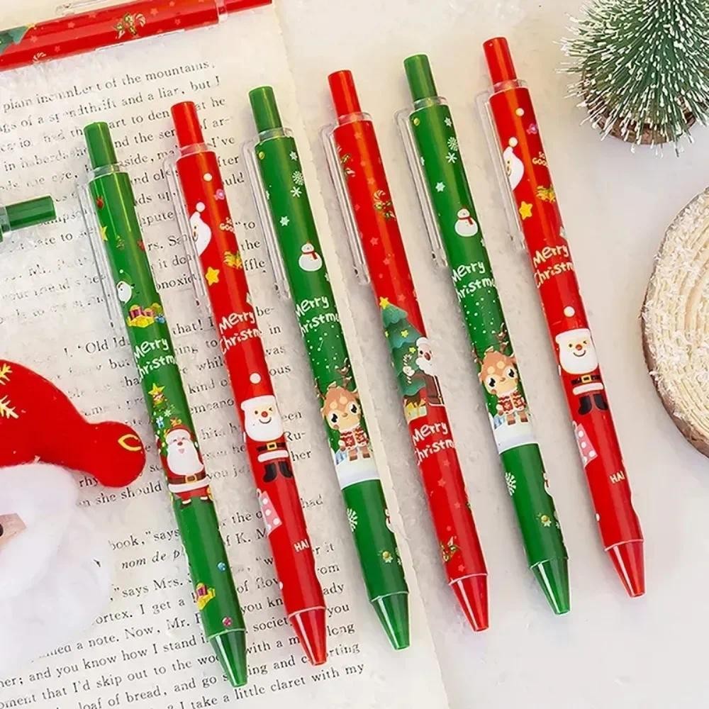 

20pcs Creative Christmas Press Gel Pen 0.5mm Black Ink Writing Supplies Cartoon School Student Gift Stationery Signature Pens
