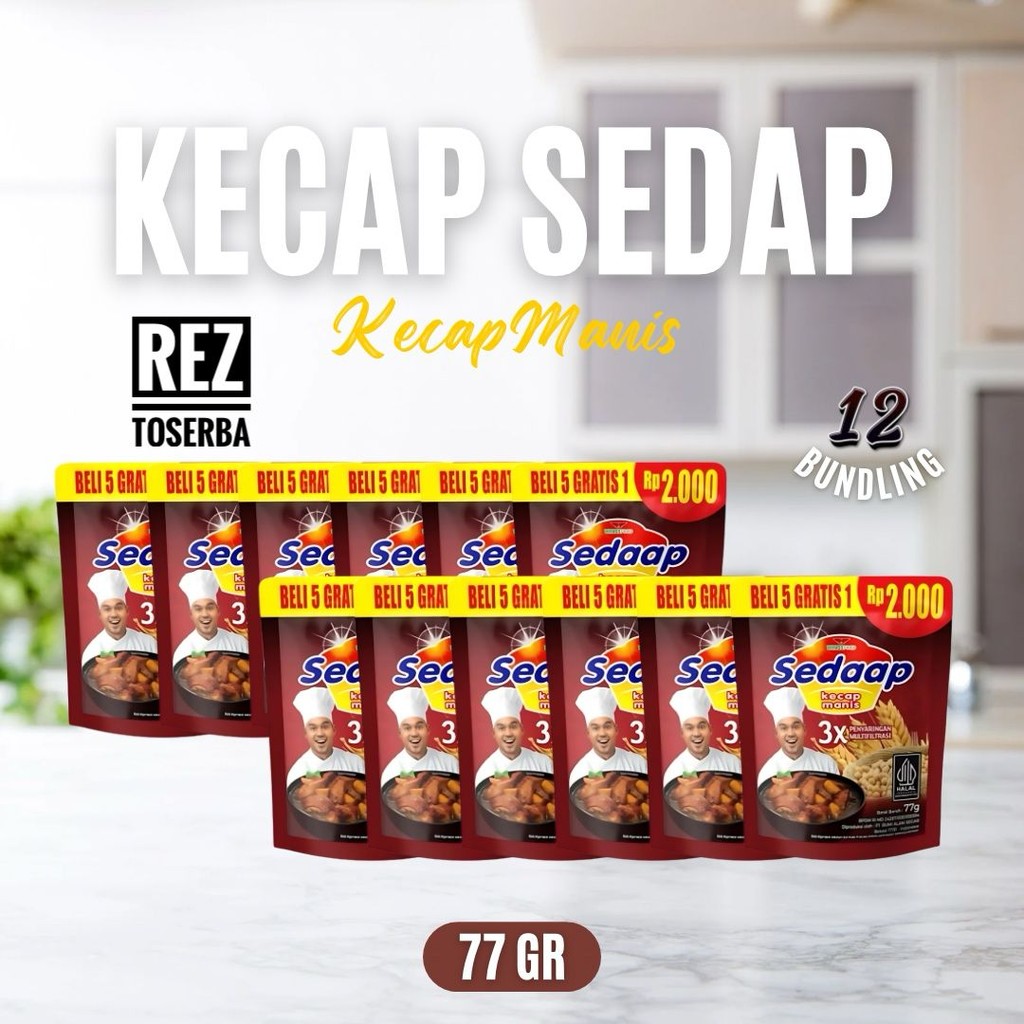

Sedaap Kecap Manis Kedelai Hitam 77g ( 12 PCS )