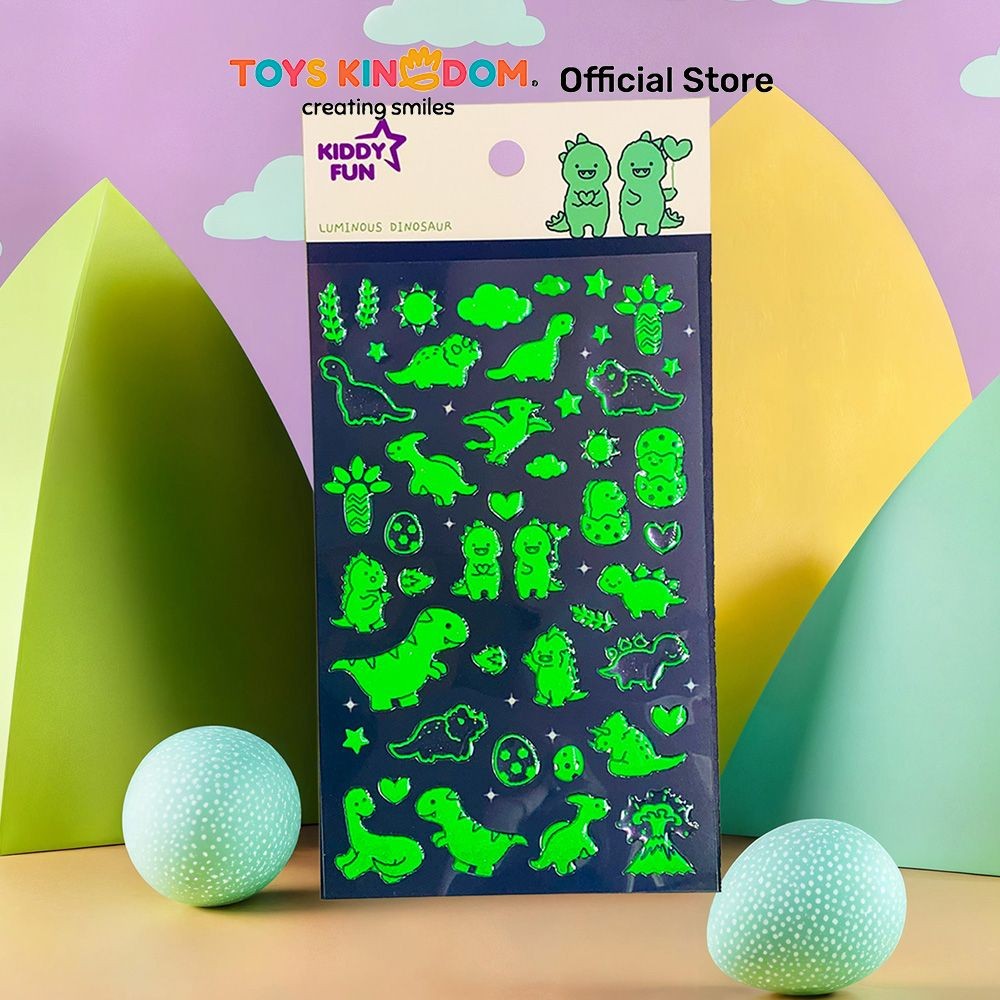 

Toys Kingdom Kiddy Fun Funny Stiker Luminous Dino - Hijau Stiker Dekoratif Lucu Cute Stickers Deco Sticker Pack Journal Book