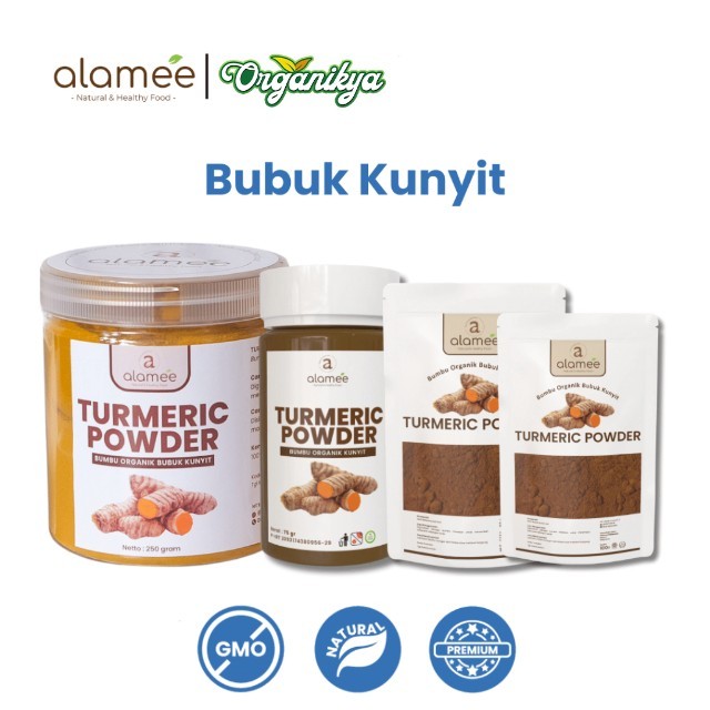 

ALAMEE Kunyit Bubuk Turmeric Powder Ground Bumbu Dapur Instan Organik Murni Asli Tanpa Campuran organikya