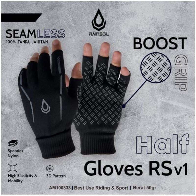 BS Sarung Tangan Motor Rainsol - Sarung Tangan Half Finger
