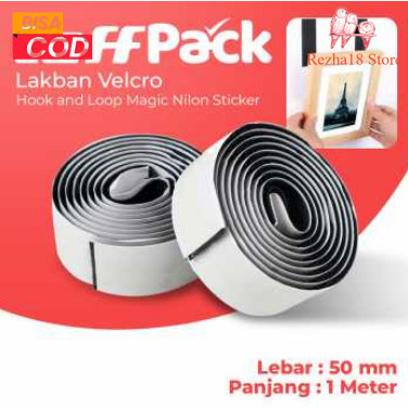 

Taffpack Lakban Velcro Tape 20mm, 30mm, 50mm Hook and Loop Magic Nylon Sticker, Velcro Double Tape