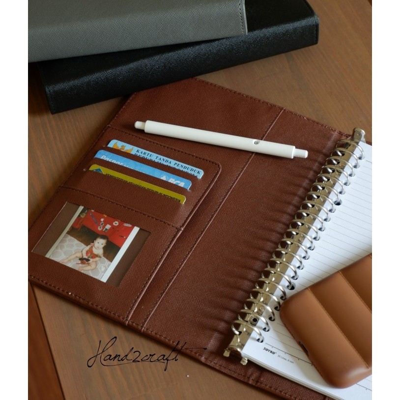 

binder a5 kulit Custom Nama dan Logo murah