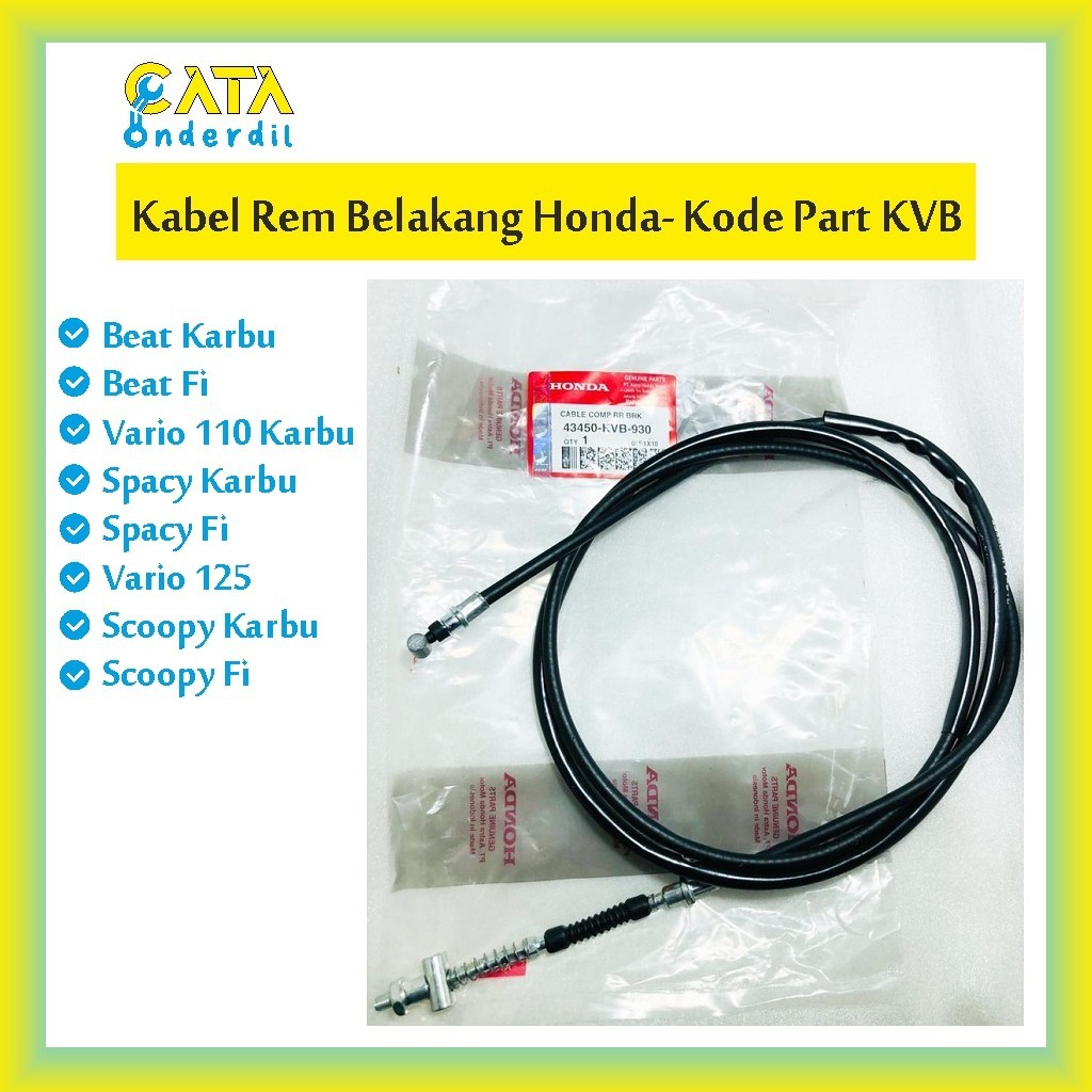 Kabel Rem Belakang Vario 110 Karbu KVB