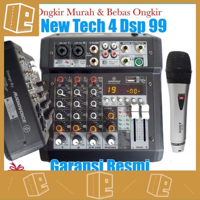 Audio mixer 4 channel Audio voice New tech 4 99Dsp Efek original resmi